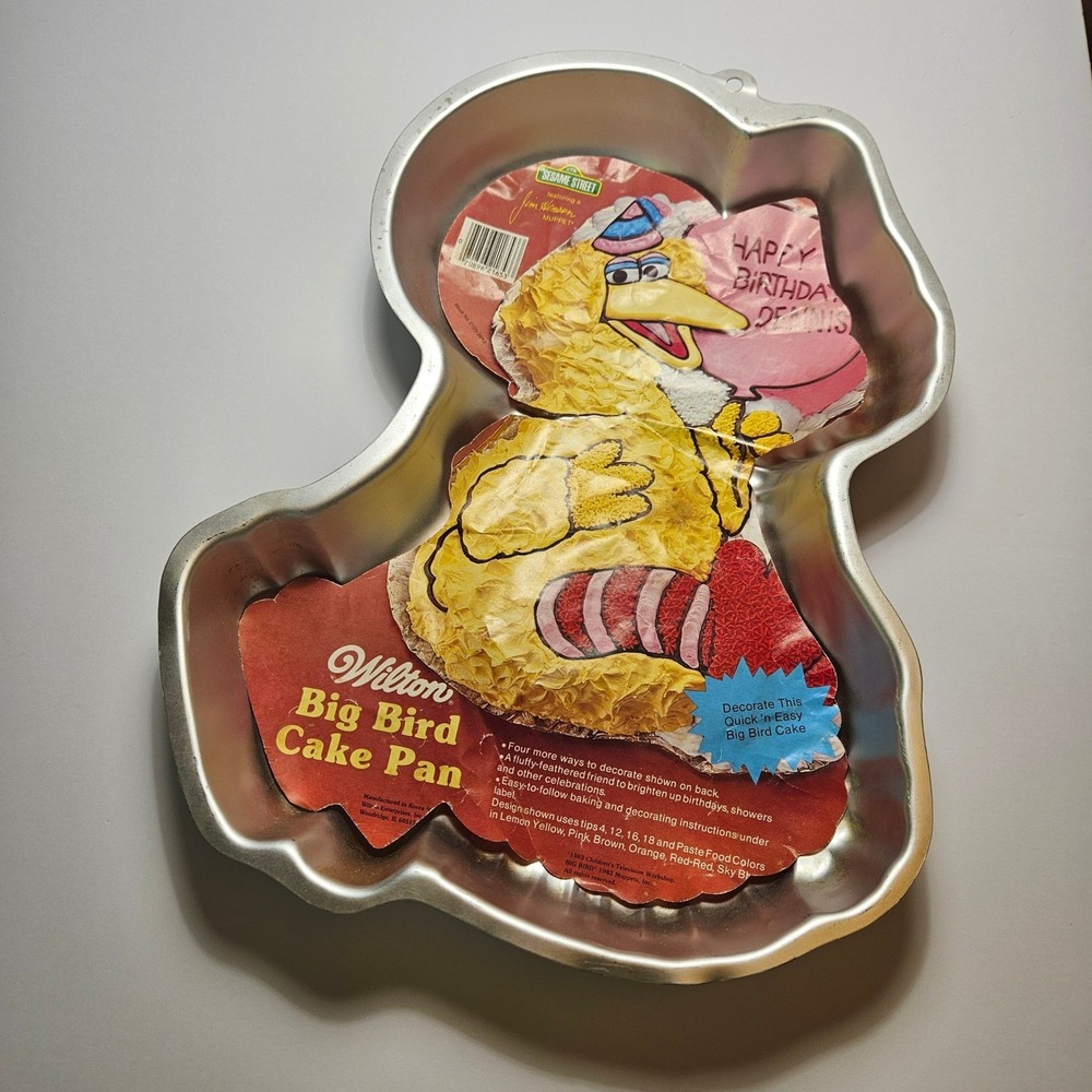 Vintage 1983 Wilton Big Bird Cake Pan‎ Sesame Street Muppets Aluminum 2105-3858